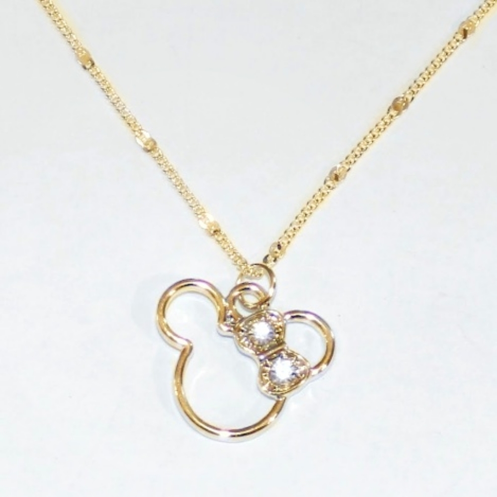 Golden Disney Minnie Mouse necklace